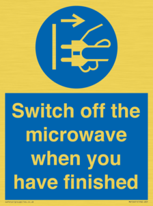 Switch off the microwave when you have finished